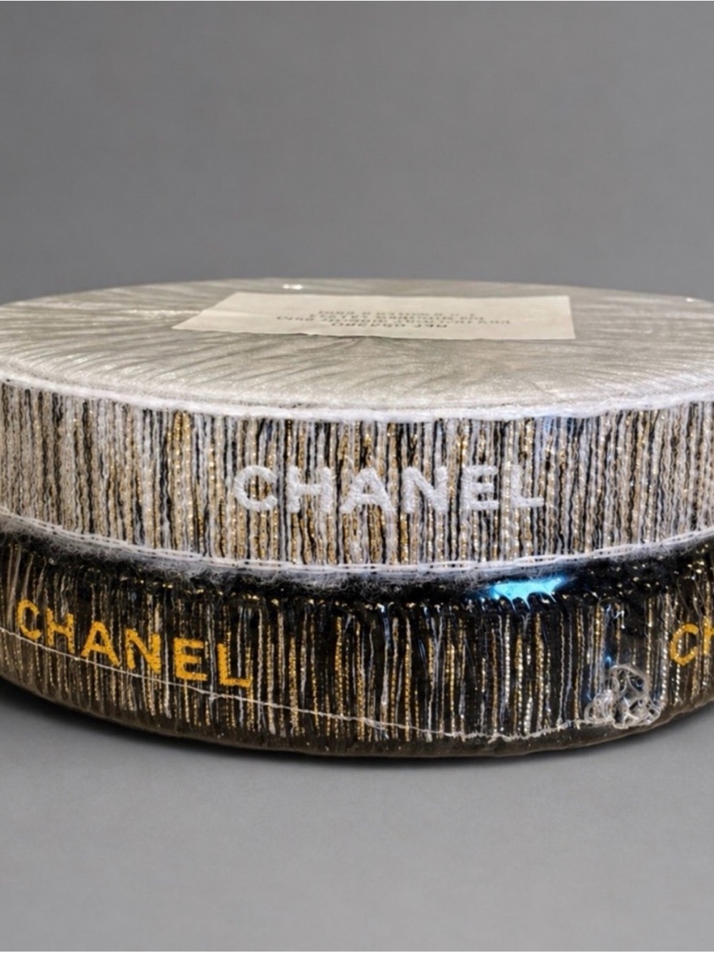 CHANEL 2022 Holiday Logo Ribbon Bundle 2 Sealed 25M Rolls Authentic